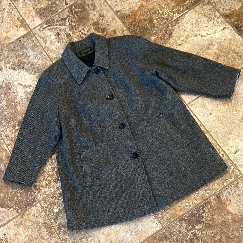 Randi Edward’s Women's Gray Forstmann 100% Wool Coat 16W MADE IN U.S.A.